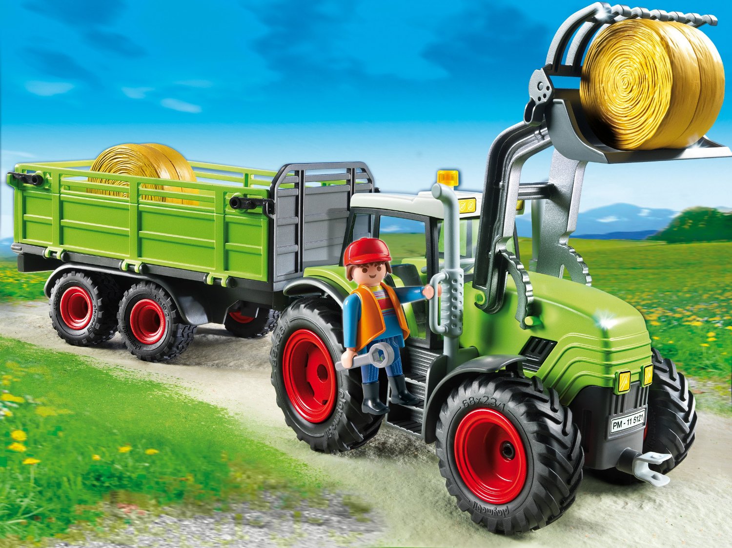 Игровой набор - Ферма: Трактор с прицепом  